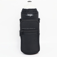 Porte-bouteille d'eau en néoprène Porte-sac 40oz Bouteille d'eau isolée Sling Sleeve Case Cover avec poches à sangle