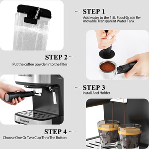 Empstorm 01E Professional Office Home 20bar <span class=keywords><strong>Cafetera</strong></span> semiautomática Máquina de café <span class=keywords><strong>espresso</strong></span> <span class=keywords><strong>manual</strong></span> - Product Image 5