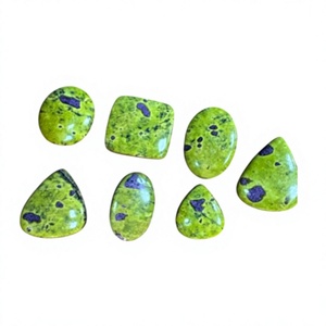 พลอยธรรมชาติอะตแลนติไซต์ FAIJAN GEMS แบบหลวม ทรงคาโบชอง ขัดเงา รูปทรงผสม ทุกขนาด คริสตัล รับรองโดยบุคคลที่สาม รัฐราชสถาน - Product Image 1