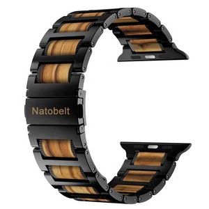 JUELONG Bamboo Metal <span class=keywords><strong>Watch</strong></span> Strap Stainless Steel 42mm 44mm <span class=keywords><strong>Watch</strong></span> Band For <span class=keywords><strong>Apple</strong></span> <span class=keywords><strong>Watch</strong></span> Series 6 <span class=keywords><strong>SE</strong></span> - Product Image 1