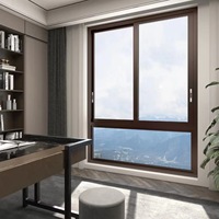 Nouvelle fenêtre coulissante moderne à six rails de la série ultra-étroite 128-30, insonorisée, isolée, ventilée, directement de l'usine