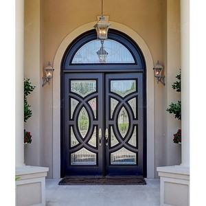 <span class=keywords><strong>Porte</strong></span> <span class=keywords><strong>d</strong></span>'<span class=keywords><strong>entrée</strong></span> <span class=keywords><strong>en</strong></span> <span class=keywords><strong>fer</strong></span> <span class=keywords><strong>forgé</strong></span> élégante <span class=keywords><strong>avec</strong></span> un design unique et un cadre plein pour des entrées de maison luxueuses - Product Image 4