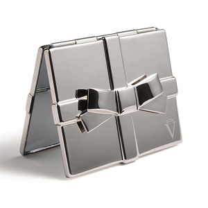 Luxury Design Zinc Alloy Metal Fashion Customized Compact Portable Silver Handheld <b>Mirror</b> - Product Image 6