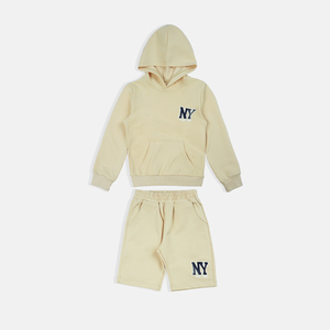 OEM <strong>Boys</strong> <strong>Clothing</strong> Sets 4-5 Years Casual Two-Piece 100% Cotton Hoodie Bermuda Short Outfit Customized Color Custom Designs Print - Product Image 4