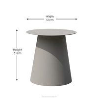 Table d'appoint extérieure en aluminium OSMEN Tuxedo, style moderne, imperméable, légère, résistante aux UV, pour jardin et extérieur
