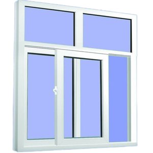 Bảo mật cao Kích thước nhỏ cửa sổ trượt PVC hiện đại ngang đôi cửa sổ tầng hầm với nhà máy khung nhựa mới - Product Image 1