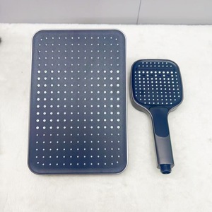 Rectangular Plastic Top <b>Spray</b> Shower Head Wall <b>Mount</b> Modern Design Durable Gunmetal Sprayer Kit 8002 - Product Image 2