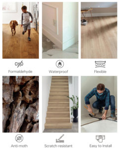 Stain Resistant Spc <strong>Flooring</strong> 4mm - 8mm <strong>Click</strong> Lock Faux Wood Hybrid <strong>Flooring</strong> Waterproof 8mm - Product Image 2