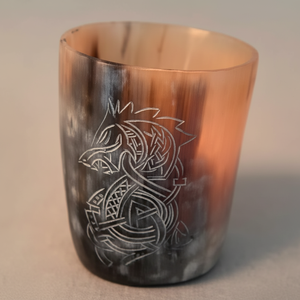 Verres à bière en corne polie personnalisables de qualité supérieure, étanches, style européen, décoration d'intérieur, cadeaux en matériaux organiques - Product Image 1