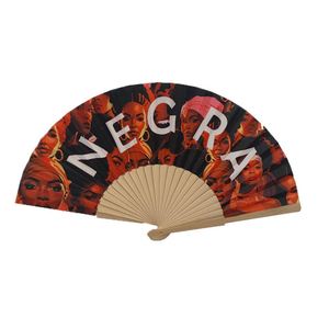 Wholesale Custom Carved High Quality Bamboo Clack Fan - Product Image 4