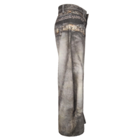 Jeans droits vintage punk hip hop pour homme 100% coton |   Impression numérique 3D HD |   Rivet |   Modèles personnalisés ODM pris en charge