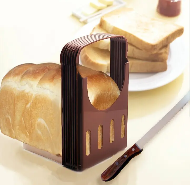 Pratico Pane Cutter Loaf Toast Affettatrice Taglio Affettare Guida Attrezzo Della Cucina