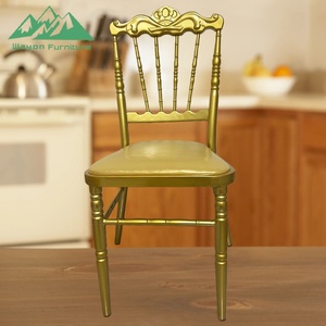 Silla <span class=keywords><strong>de</strong></span> Banquete Napoleón Dorada <span class=keywords><strong>de</strong></span> Lujo, Silla <span class=keywords><strong>de</strong></span> Boda <span class=keywords><strong>de</strong></span> Metal <span class=keywords><strong>y</strong></span> Bambú con Respaldo <span class=keywords><strong>de</strong></span> Corona para Eventos <span class=keywords><strong>de</strong></span> Hotel - Product Image 6