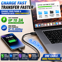 Cable USB C de Carga Rápida 3A Personalizado LUNG KAY [6.6ft/10ft] Cable de Datos Trenzado Resistente USB C a USB A para Laptop, Teléfono Móvil y Escáner