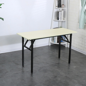 Table pliante rectangulaire simple, table de formation, cadre en acier, design moderne, table pliante rectangulaire en panneaux de particules de bois - Product Image 2