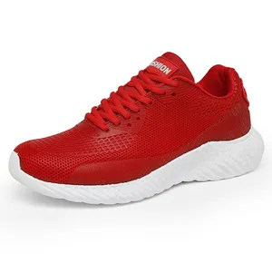 أحذية ركض صينية باللون الأحمر عالية الجودة أحذية رياضية علوية للرجال ثلاثية الأبعاد/4D أحذية رياضية للمشي أحذية خفيفة رياضية كاجوال للرجال