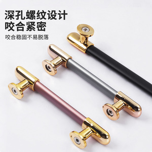 Aluminum Alloy Cabinet Handles Bar Shape Gold Antirust For Drawer <b>Wardrobe</b> Door <b>Hardware</b> - Product Image 2