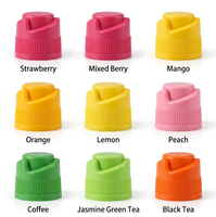 Bouchon de bouteille d'eau aromatisée 28 mm en PP de qualité alimentaire, avec séparation solide-liquide, anti-fuite, à vis, logo personnalisé, marque privée