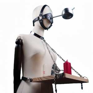 مجموعة تدريب وتعزيز للعبودية الجنسية للذكور والإناث، تتضمن صينية أدوات، منفضة سجائر، سدادة فم على شكل قضيب، مشبك حلمة، ألعاب جنسية - Product Image 2