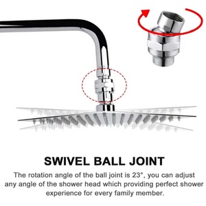 Adaptateur de pommeau de douche 360° °   Connecteur universel rotatif pour pommeau de douche, connecteur pivotant à angle réglable, rallonge pour pommeaux de douche - Product Image 4