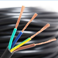 Cable de alimentación de 2, 3, 4, 5, Cable Flexible de núcleo de cobre, RVV 0,75 1 1,5 2,5mm, Cable eléctrico