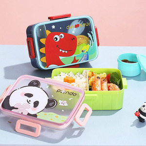 नई शैली के प्यारे बच्चे छात्रों को पोर्टेबल टेक-इफ लंच बॉक्स लीक - Product Image 4