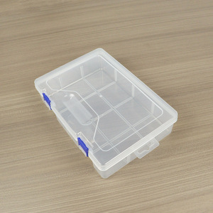 Transparent Rectangular Plastic Storage <b>Box</b> With Dividers For Electronics Components And Tools Organizing Desktop Accessory Case - Product Image 4