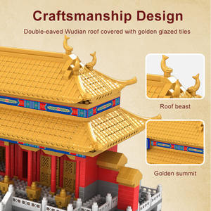 ताहे महल ब्लॉक और मॉडल ईंटों के खिलौने आकर्षक प्राचीन चीनी वास्तुकला मोल्ड किंग बिल्डिंग ब्लॉक मोल्ड किंग सेट - Product Image 5