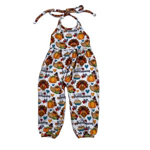 Oferta de Verano 2021, Mono Halter para Bebé Niña, Diseño Floral Turco, Tallas 3M-16T, Nueva Llegada, Moda OEM - Product Image 1