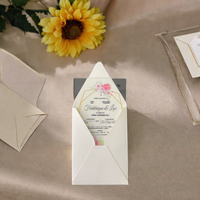 Carte d'invitation de mariage et de fête d'anniversaire en acrylique transparent Panneau en plexiglas créatif pour cartes-cadeaux d'événement