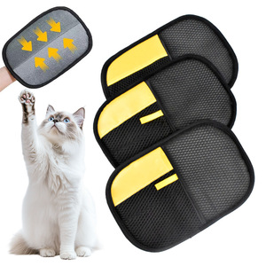 Guantes de limpieza de piel de Mascota de poliéster de microfibra de lujo logotipo personalizado perro y gato baño aseo material de secador personalizable - Product Image 1