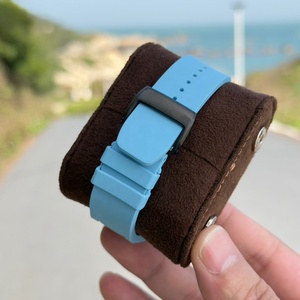 Montre squelette RM pour homme, boîtier en fibre de carbone blanche, bracelet en caoutchouc bleu, verre saphir, montre-bracelet mécanique de luxe sport - Product Image 5