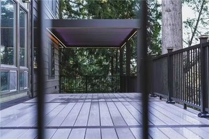 มอเตอร์ไฟฟ้า RKOVE RK-S2 สำหรับเพอร์โกลาปรับสภาพอากาศได้ พร้อมไฟ LED หลังคาบานเกล็ดปรับได้ กันน้ำ สำหรับลานกลางแจ้ง วิลล่า บังแดด - Product Image 2