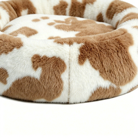 Coussin pour chien Yangyangpet GRS en fausse fourrure solide, ovale, lavable, indestructible, amovible et résistant aux morsures
