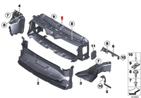 Pour BMW Série 3 F30 F31 F34 F35 F80 2012-2019 Conduit d'air supérieur du radiateur en plastique PP OE 51747255413 Remplacement direct à visser