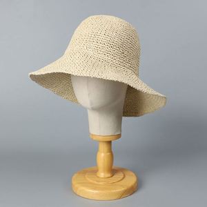 Chapeau Bob Rétro Femme Style Japonais en Crochet Fait Main en Paille Pliable Anti-UV pour l'Été - Product Image 3