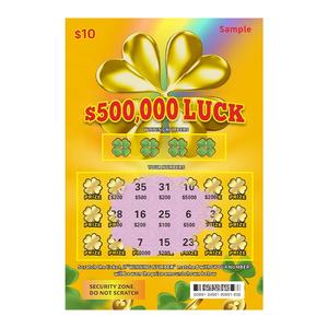 Carte de loterie Tailles de conception personnalisées Papier Données variables Impression numérique Loterie à gratter - Product Image 5