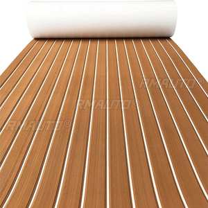 Boat Accessories Marine Flooring <b>EVA</b> Foam Boat Decking Sheet Faux Teak Yacht Boat Deck Mat Self-Adhesive 2400x900x6mm - Product Image 1