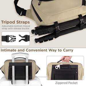 Mochila para Cámara de Cuero con Muestra Gratis - Mochila Impermeable para Cámara con Inserto Extraíble para Laptop de 13 Pulgadas - Product Image 3