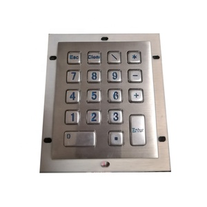 IP65 công nghiệp gồ ghề thép không gỉ gắn nút USB Số đèn nền kiểm soát truy cập ATM kiosk <span class=keywords><strong>b</strong></span>àn phím - Product Image 1