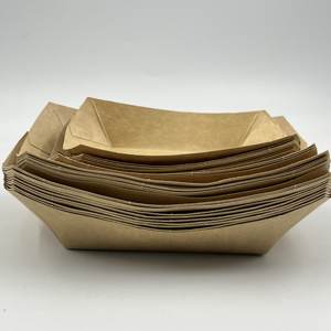 Botes de comida en forma de cubiertos de patatas fritas de fiesta de papel Kraft desechables de alta calidad - Product Image 4