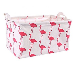 square bucket letters cotton storage basket Multi-specification pastoral style large woven canvas laundry storage basket