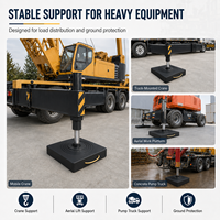 Plaque de stabilisation pour grue sur camion, en HDPE robuste, avec poignée en corde, pour une meilleure stabilité sur chantier