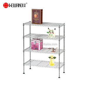 Giá để đồ 4 tầng bằng kim loại, phụ kiện kệ để đồ gia dụng, mạ crôm, sơn tĩnh điện, giá đỡ bằng dây thép - Product Image 3