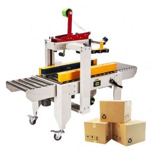 Machine électrique de fabrication de boîtes pliantes en carton, machine d'emballage de boissons et de vêtements, machine à sceller et à bander les boîtes en papier avec roulement central - Product Image 3