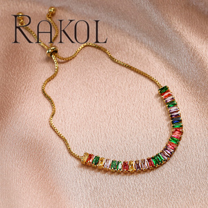 RAKOL BP5114 2024 Boutique Bijoux D'été Réglable Multi-couleur Perles De Cristal Bohème Bracelet - Product Image 3