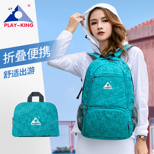 Play-King Foldable <b>Backpack</b> 18 In Adjustable Shoulder Outdoor Sports Unisex Hiking Mountaineering Cycling <b>Backpack</b> - Product Image 1