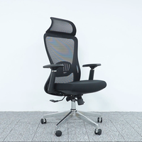 Chaise de bureau ergonomique en maille avec soutien lombaire, chaise pivotante réglable pour le bureau à domicile