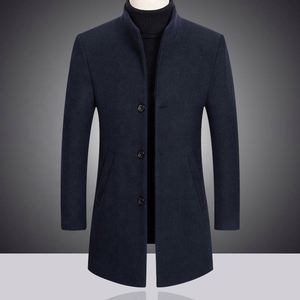 Vente chaude de laine automne et manteau d'hiver long pour hommes <span class=keywords><strong>Trench</strong></span> épaissi - Product Image 3
