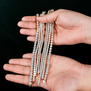 สร้อยคอฮิปฮอปเงินแท้ 925 ชุบทองคำขาว 4 มม. ประดับเพชรโมอิสซาไนต์ VVS ระดับพรีเมียม พร้อมใบรับรอง GRA เหมาะสำหรับทั้งชายและหญิง - Product Image 1